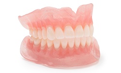 Close-up of full dentures for upper and lower arch