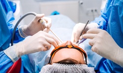 patient during the placement procedure with an implant dentist in Leesburg