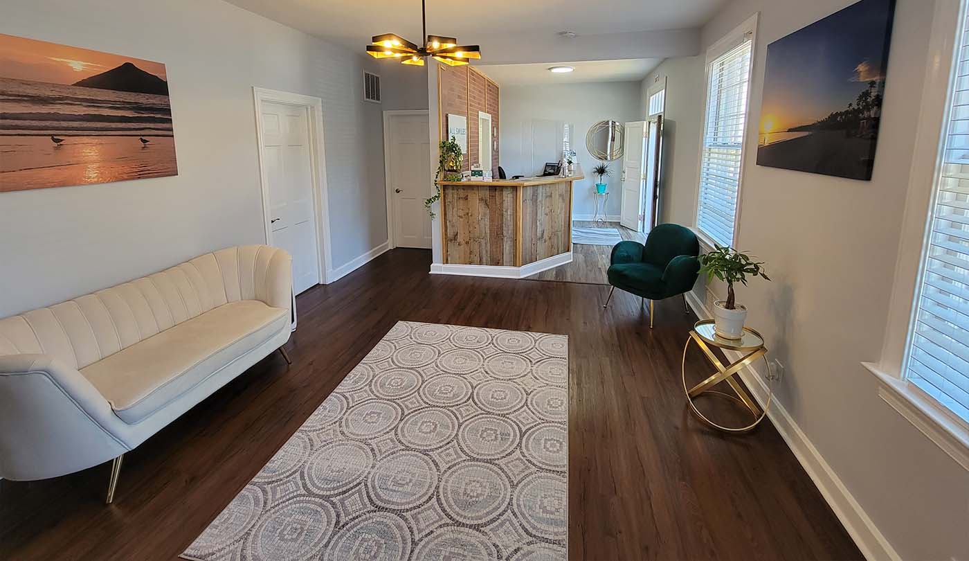 Reception area in Leesburg dental office