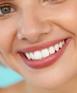 Closeup of woman smiling