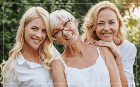 smiling family of women
