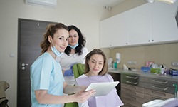 Woman at cosmetic consultation