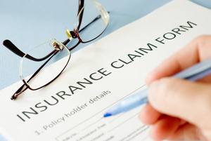 Insurance form on a table